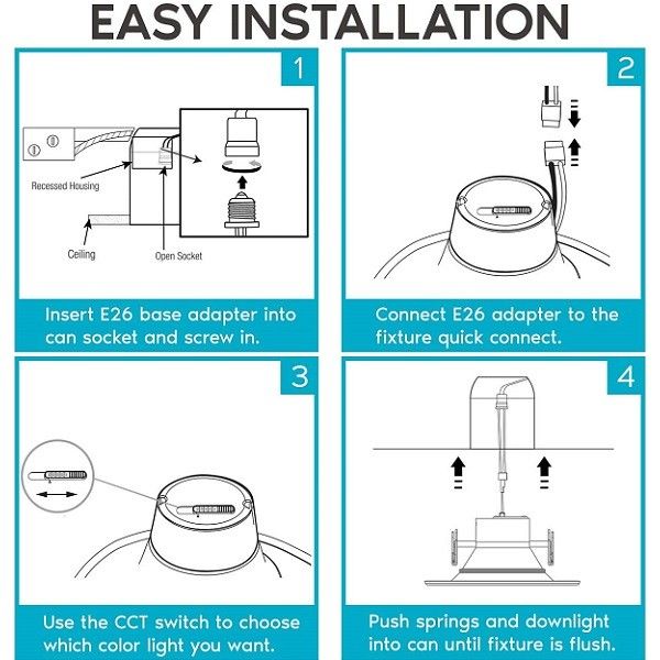 IC Rated Surface Mount Flat Panel LED Lights 6 Inch Ceiling For Bathroom