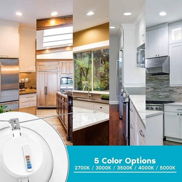 IC Rated Surface Mount Flat Panel LED Lights 6 Inch Ceiling For Bathroom